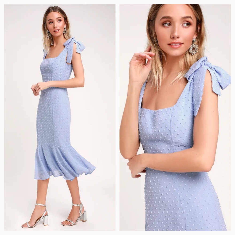 Lulu's Light Blue Midi Dress